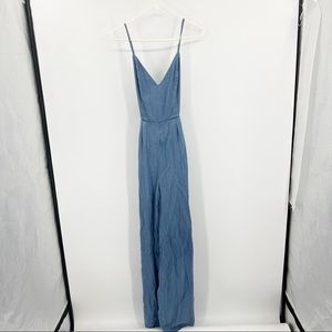 Lovers + Friends Denim Jumpsuit Large